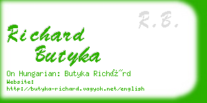 richard butyka business card